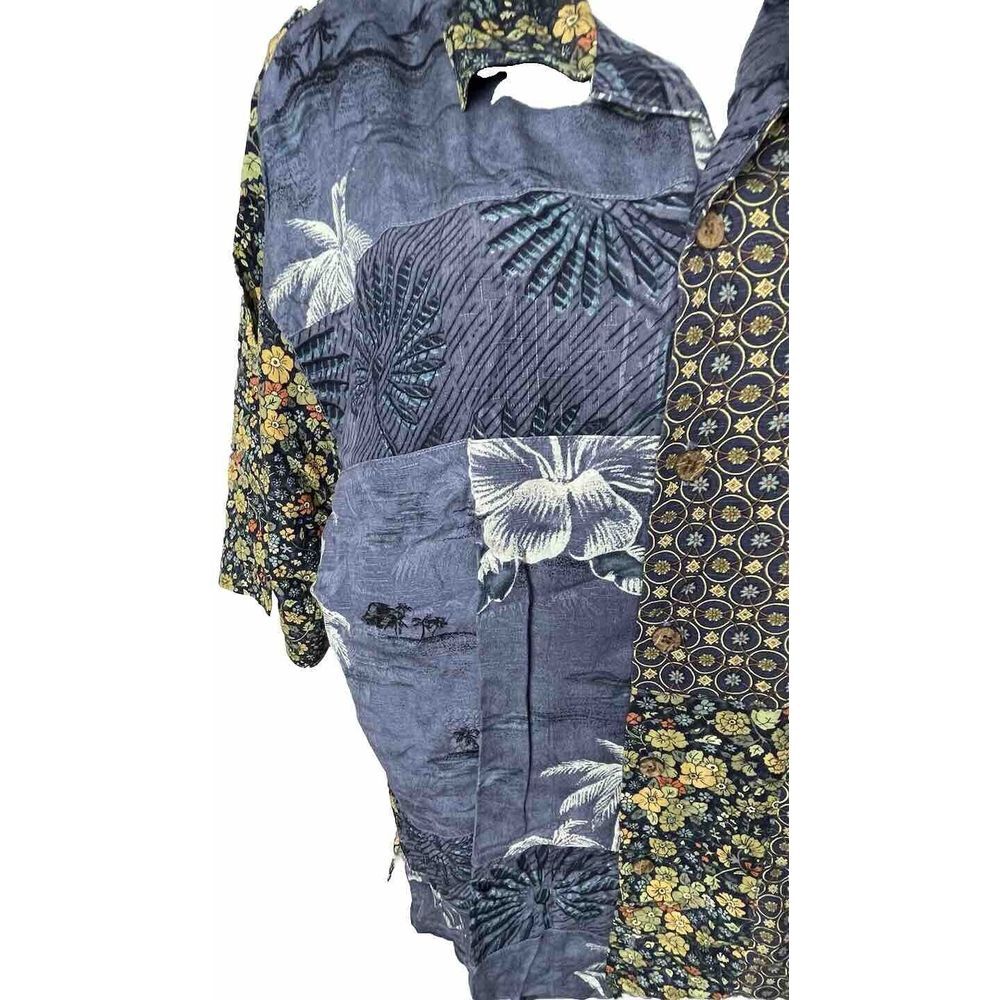 TOMMY BAHAMA Men's S/S Shirt, Sewn Patchwork Pattern,‎ XL - Picture 4 of 11